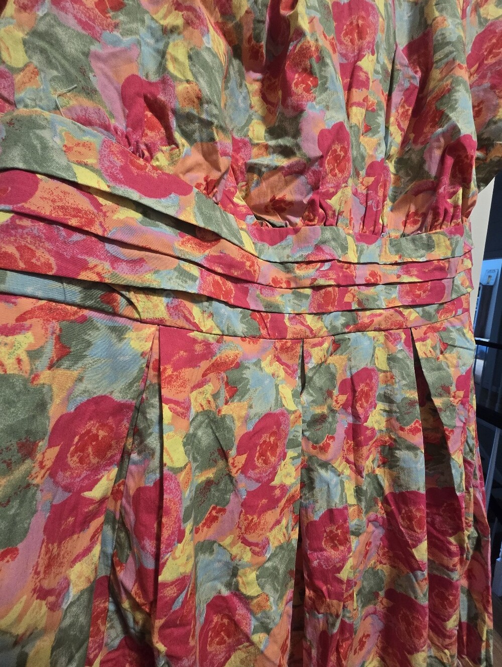 eshakti Floral Midi Dress Size 4X- 28W - Picture 2 of 7